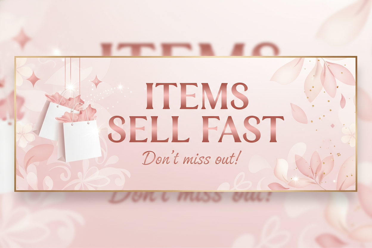 ITEMS SELL FAST FEMININE AND PINK